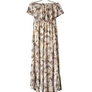 Illa Illa Off Shoulder Jumpsuit Romper Boho Smocked Floral Flowy Medium NWT‎